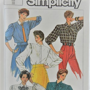 Blouse Sewing Pattern, Puppy Bow Simplicity 7091, Size 10 Euro Size 38 image 1