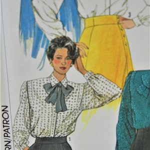 Blouse Sewing Pattern, Puppy Bow Simplicity 7091, Size 10 Euro Size 38 image 4