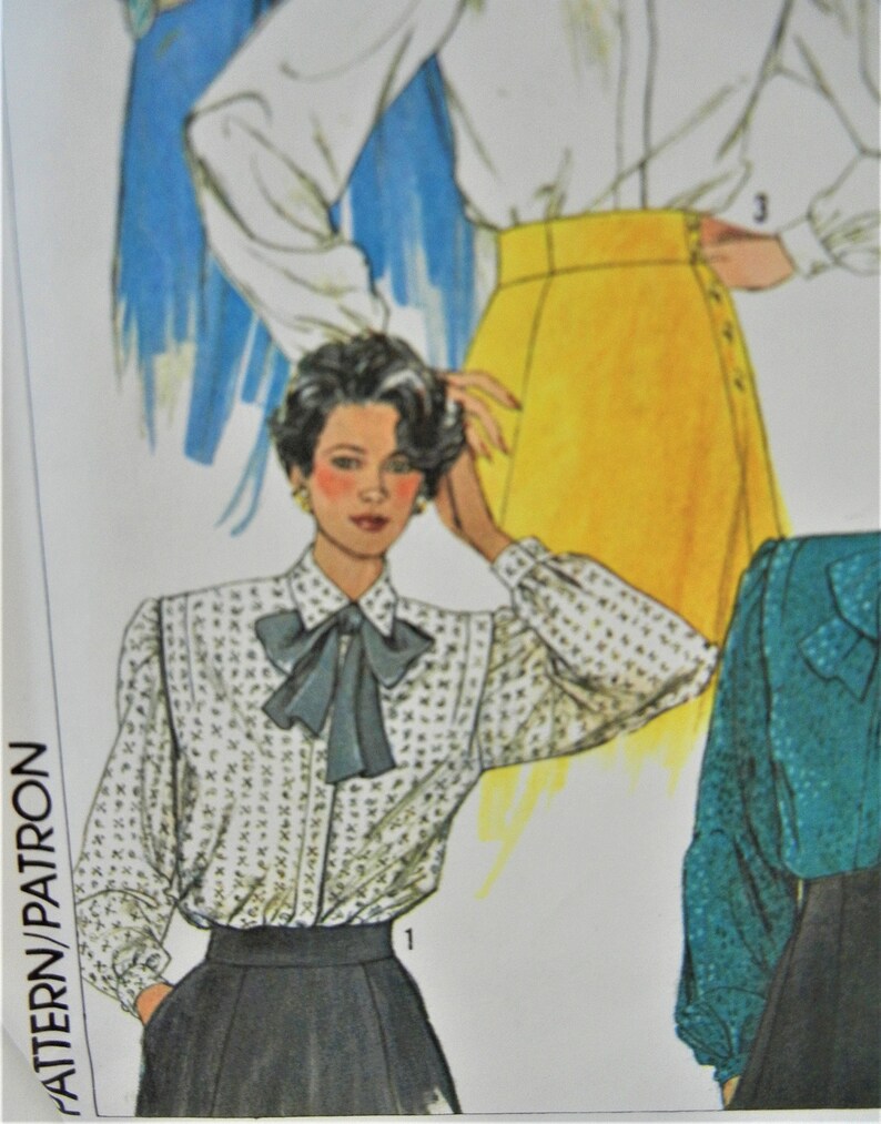 Blouse Sewing Pattern, Puppy Bow Simplicity 7091, Size 10 Euro Size 38 image 4