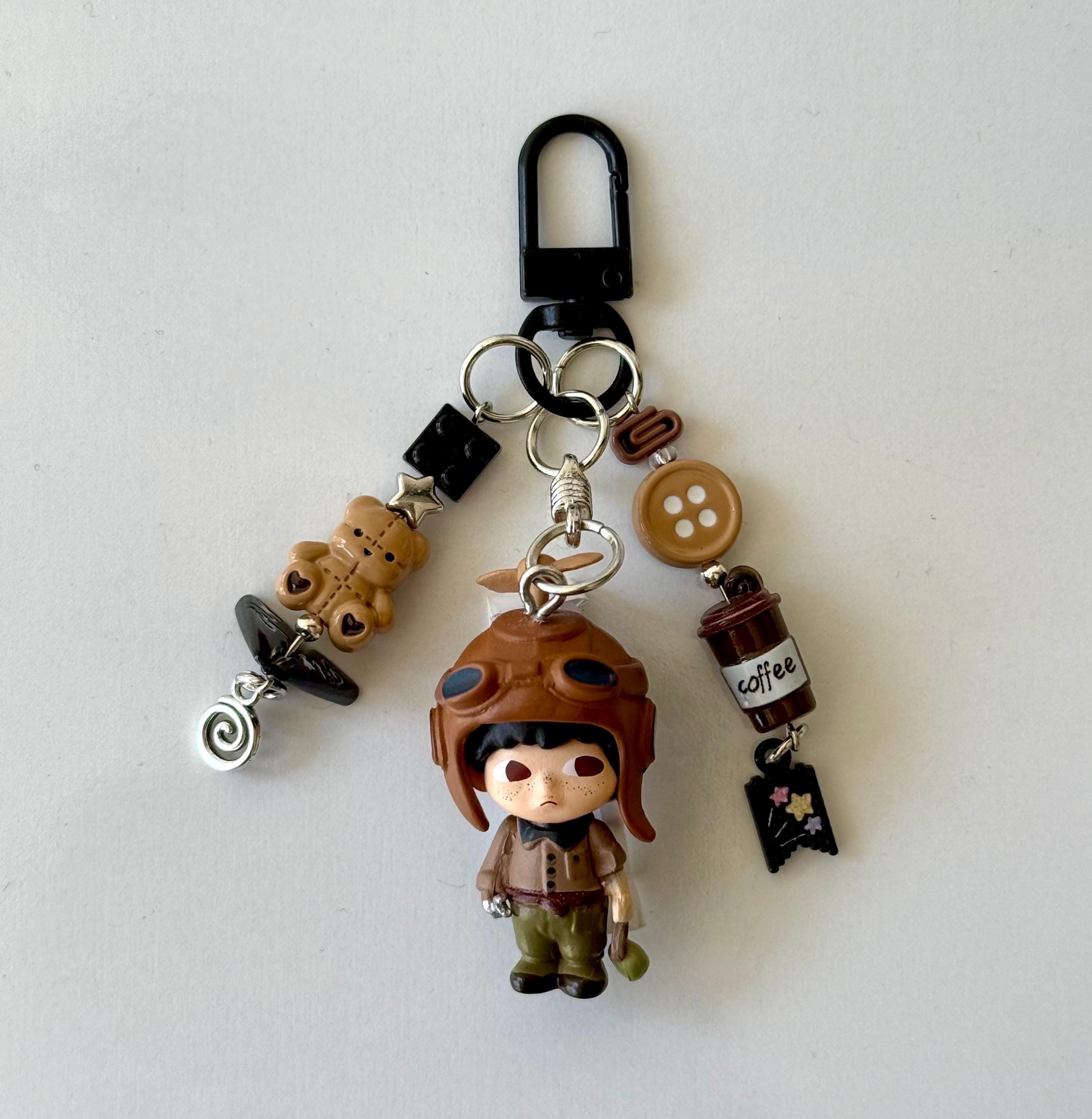 Hirono Keychains | Bag Charms | Beaded Keychains - Etsy