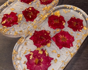 Handmade Resin Trinket Tray: Various Colors and Styles