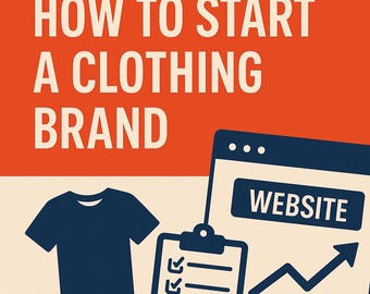Start Your Fashion Label, Digital Clothing Brand Guide for Entrepreneurs, Brand Identity Marketing & Worksheets Instant Download