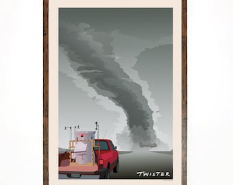 Twister Movie Poster | 90s Disaster Film Art Print