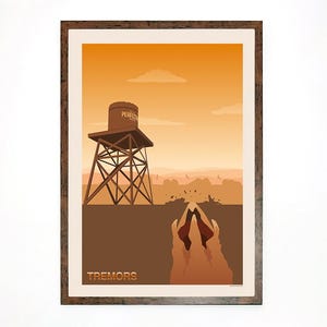 Tremors print | Movie wall art | Film poster | Cult movie art | Monster movie print | Graboids | Kevin Bacon