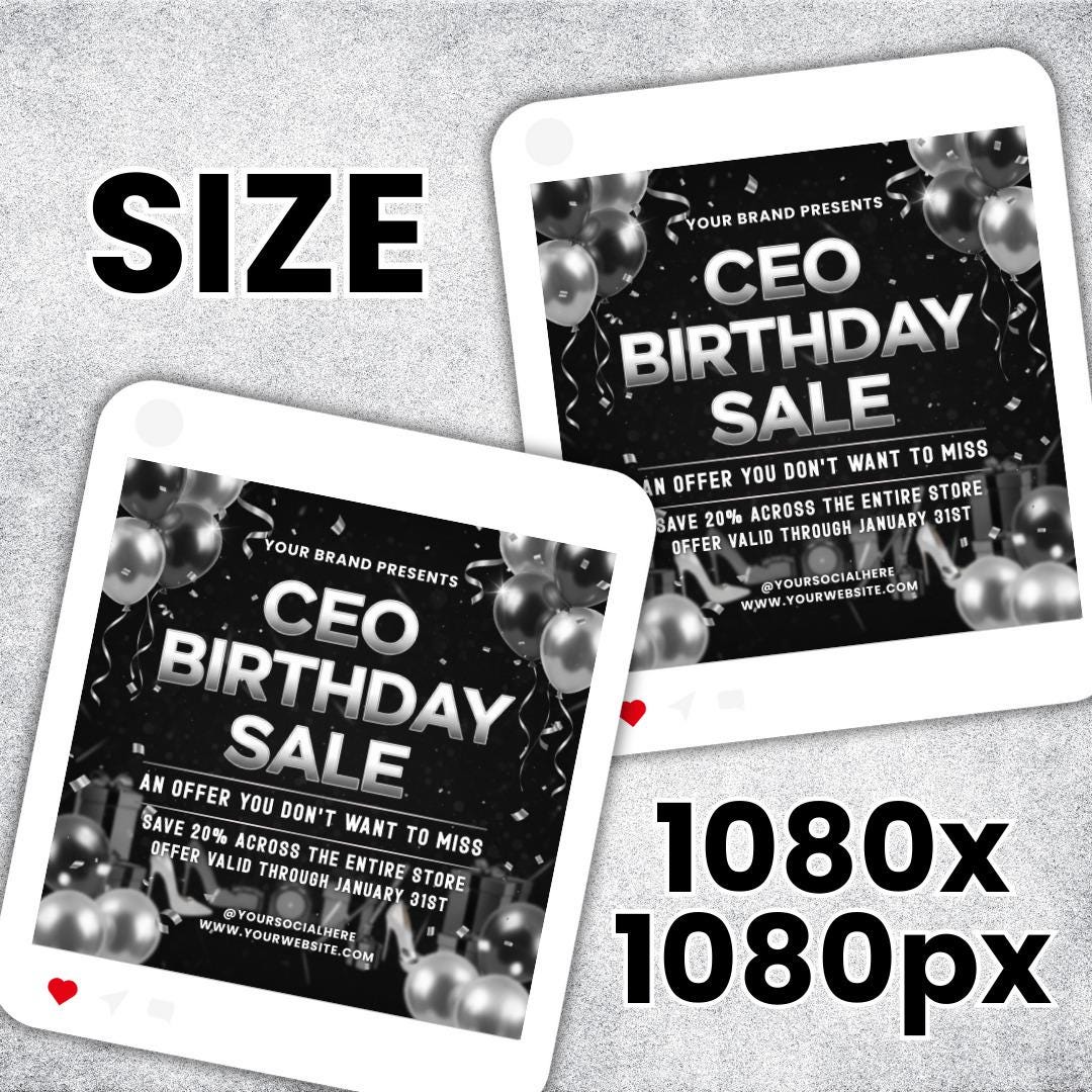 DIY CEO Birthday Sale Flyer Template Ceo Birthday Special Deal CEO ...