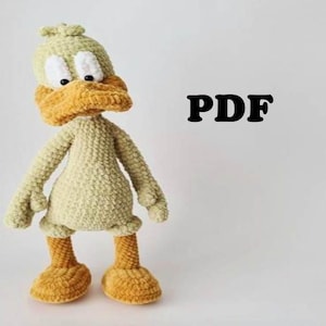 CROCHET PATTERN Duck / Amigurumi tutorial PDF file Eng Wire frame