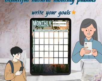 Monthly planner 2025 in pdf format, printable monthly, monthly organizer