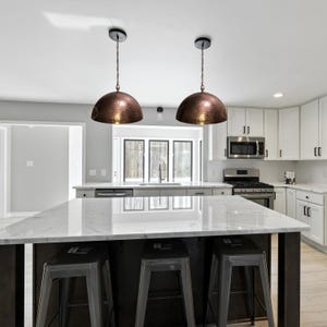 Set di 2 luci a sospensione a cupola, luci a sospensione nere, luci a sospensione in metallo, luci a sospensione a cupola di grandi dimensioni, luci da cucina, luci da cucina marocchine