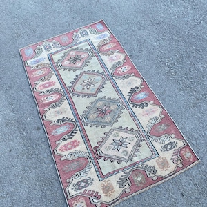 Tappeto fatto a mano 3x5, tappeto Oushak, tappeto orientale, tappeto decorativo per la casa, tappeto antico, tappeto decorativo di design, tappeto 3x5, tappeto decorativo turco 3x5 &quot;2,7 x 4,7&quot; piedi.