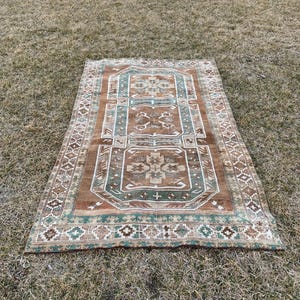 5x8 Oushak Rug,Handmade Area Rug,Turkish Area Rug,Vintage Rug,Home Decor Rug,Design Rug,Hallway Rug,Bedroom Rug,Kitchen Rug &#39;&#39;4.7 x 7.7&#39;&#39; ft