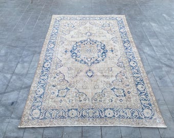 7x12 Beige Wool Hand-Knotted Oushak Rug (7.4 x 11.4 ft)Tax Of Free