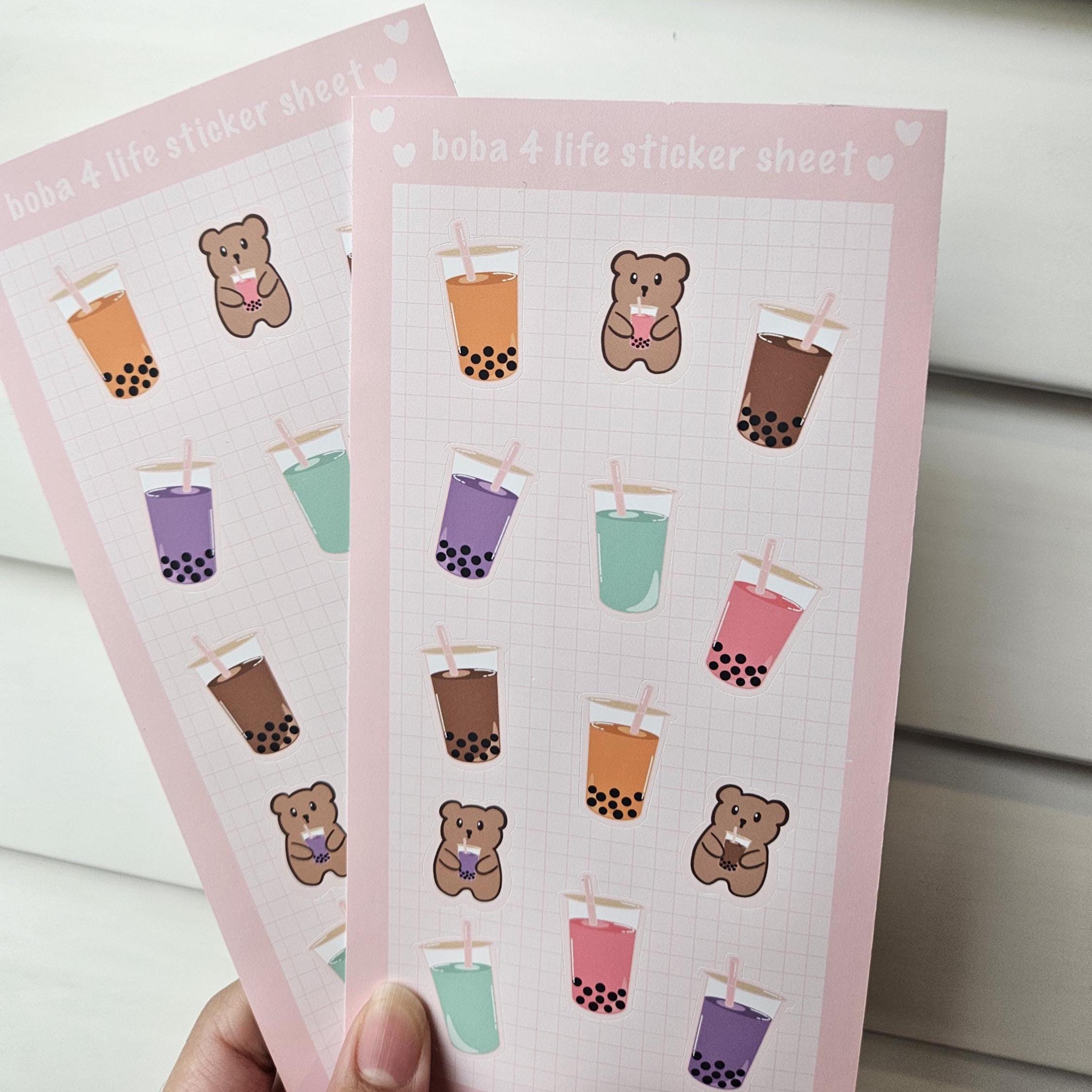 Boba Sticker Sheet - Etsy