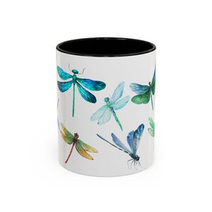 Colorful Dragonfly Mugs, Inspirational Gift for Nature Lovers, Unique Coffee Cup for Home or Office, Perfect for Mother's Day, Birthdays,
