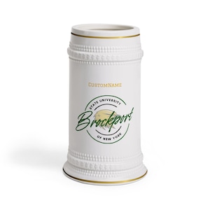 SUNY Brockport Stein Mug, College Stein, Gift for Graduates, Beer Mug for Sports Fans, Personalized Drinkware, Golden Eagles Stein