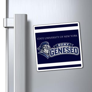 SUNY GENESEO University Pride Button Magnet 3 sizes Student Dorm Alumni Gift Campus Spirit College Decor Bed Party Present Alumni Pride