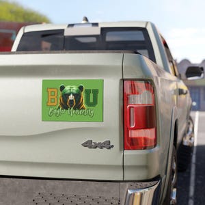 Baylor University Bear Car Magnet | College Spirit Decor, Vehicle Accessories, Campus Pride, School Spirit Gift, Green Bear Design