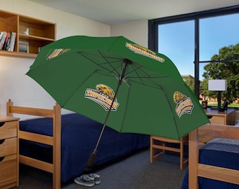 Paraguas plegable semiautomático de la Universidad de Brockport, parasol para el campus, colores de la universidad, orgullo universitario, regalo para el día del partido para ella.