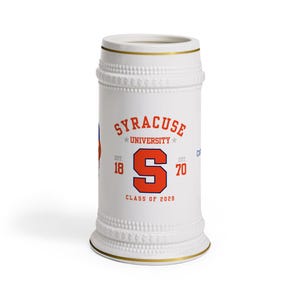 Syracuse University Beer Stein Mug - Class of 2029, Graduation Gift, College Barware, Student Drinkware, School Spirit Mug, Dorm Accessories