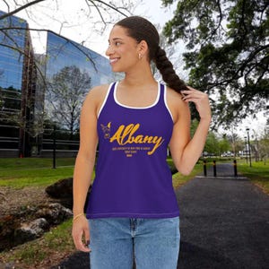 SUNY Albany Danes University Women&#39;s Tank Top - Casual Athletic Wear, College Spirit Apparel, Team Gear, Summer Style, Gift for Students