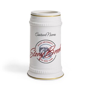 SUNY Stony Brook University Ceramic Stein Mug, Student Pride Drinkware SB, Student Dorm Life, College Pride, Stony Brook Student Gift