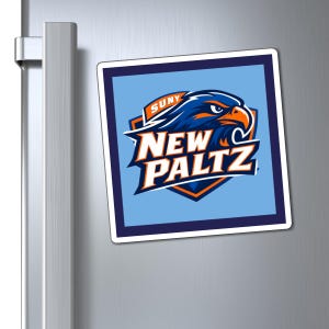 SUNY New Paltz Hawks University College Pride Square Magnet Student Dorm Art Fridge Magnet Alumni Gift Student Pride School Spirit for Her