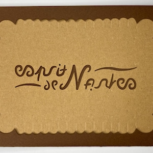 Ambigramme "Esprit de Nantes" (carte+enveloppe découpées)