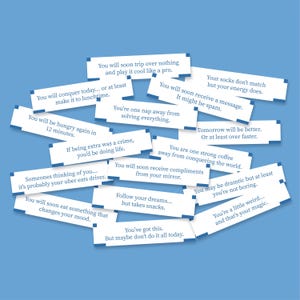Fortune Cookie Sticker Pack, Sarcastic Fortune Cookie Message, Funny Stickers, 1-30 pcs, Comedic Sticker Decal, Laptop Decal, NO DUPES