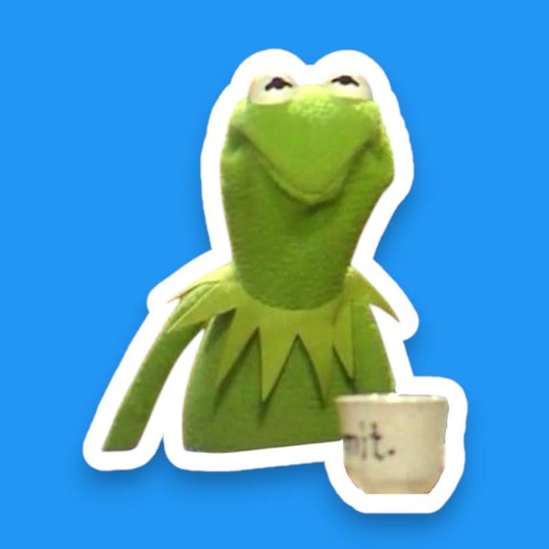 Kermit Sticker Pack, Meme Stickers, Funny Stickers, Funny Memes, 1-10 ...