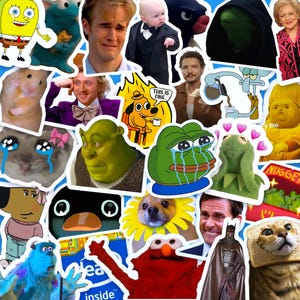 Pacote de adesivos de memes engraçados, programas de TV, adesivos de séries, memes engraçados, 1-50 peças, decalque de adesivo cômico, decalque para laptop, SEM DUPAS