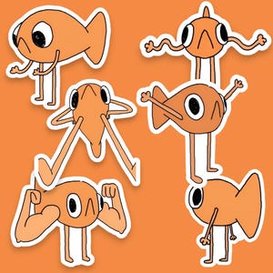 Le Poisson Steve Französischer Fisch Meme Aufkleber, lustige Meme-Aufkleber, Viral Aufkleber, 1-15 Aufkleber, KEINE DUPES