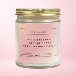 Be Awesome Instead How I Met Your Mother 9 OZ Candle Barney Stinson Quote Scented Candle Inspirational Message Home Decor Gift for TV Lovers