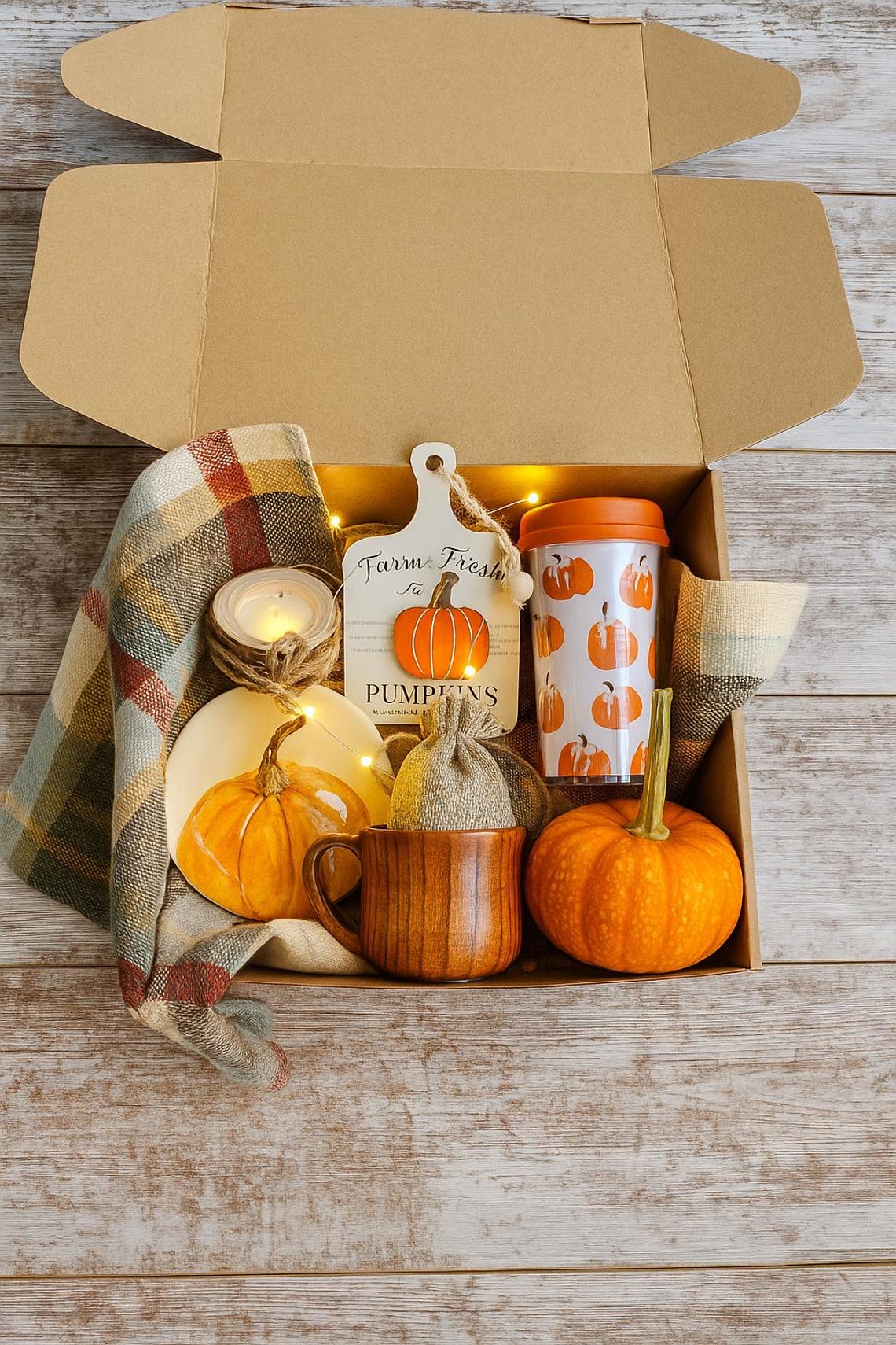 Rustic Boho Autumn Gift Box, Cozy Seasonal Set, Personalized Halloween ...
