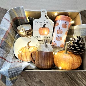 Rustic Boho Autumn Gift Box, Cozy Seasonal Set, Personalized Halloween ...