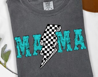 Turquoise Western Mama PNG: Digital Download for T-Shirts