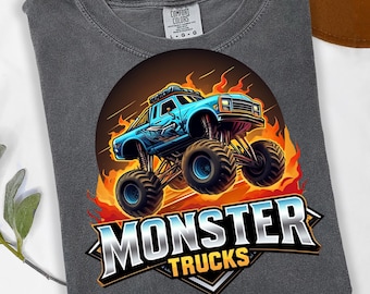 Monster Truck T-Shirt PNG Design: Kids Tee (Digital Download)