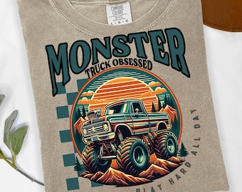 Vintage Monster Truck PNG: Retro Truck Art (Digital Download)