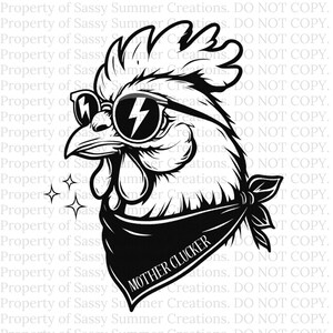 Mutter Clucker T-Shirt Digitales Design, PNG, digitaler Download, Huhn digitaler Download, Landmode PNG, Western PNG
