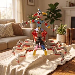 New Prototype Assembly Small Particle Figurine Model Ornament Handmade Toy Releases Bobble Game Time 5 Joker Spider Building Block