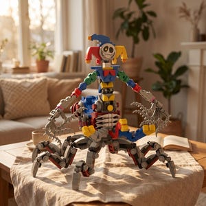 New Prototype Building Block Assembly Small Particle Figurine Model Ornament Handmade Toy Releases Bobble Game Time 5 Joker Spider
