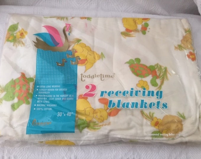 Vintage 1960s TODDLETIME Penny's Baby Receiving Blanket Etsy