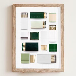 Green Matchbook Template – Editable Gift & Party Keepsake · Matchbox Design for Weddings, Birthdays and More