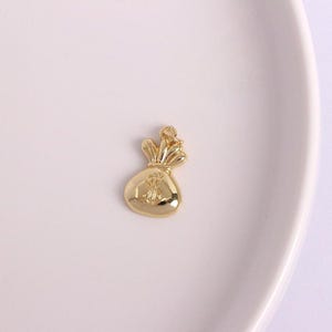2pcs 18K Gold Money Bag Charms,Money Bag Pendant,Dollar Sign Charm,Necklace Bracelet Charms,DIY Jewelry