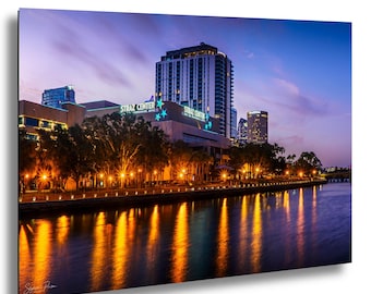Tampa Bay Sunrise Canvas Print: Downtown Cityscape Photography