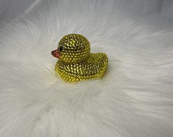 Bling Rhinestone Duck | Sparkly Duck Decor | Glam Desk Accessory