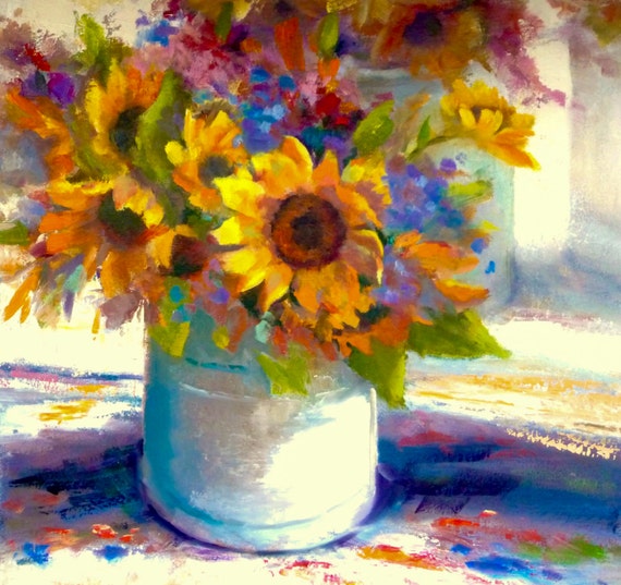Sunlit Bouquet Of Cheerful Sunflowers Displayed At Weekly Etsy