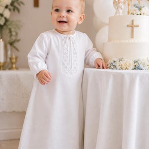 lace white baptism dress for baby boy Christening Gown Boy