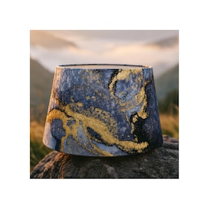 GEODY03 PANTALLA E27, pantalla cónica con bordes enrollados para lámpara de pie, de mesa, diámetro inferior 30-44 cm, hecha a mano, para sala de estar, varios tamaños