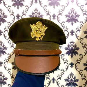 WW2 将校用クラッシャーバイザーキャップ US ARMY/米軍 WWII 将校 WW2 将校用クラッシャーバイザーキャップ US ARMY/米軍 WWII 将校