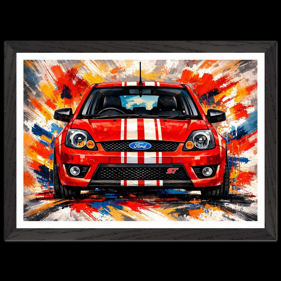 St150 Red Red Retro Fast Fords ST150 Framed Print A3 (29.7 X 42 Cm) - Etsy