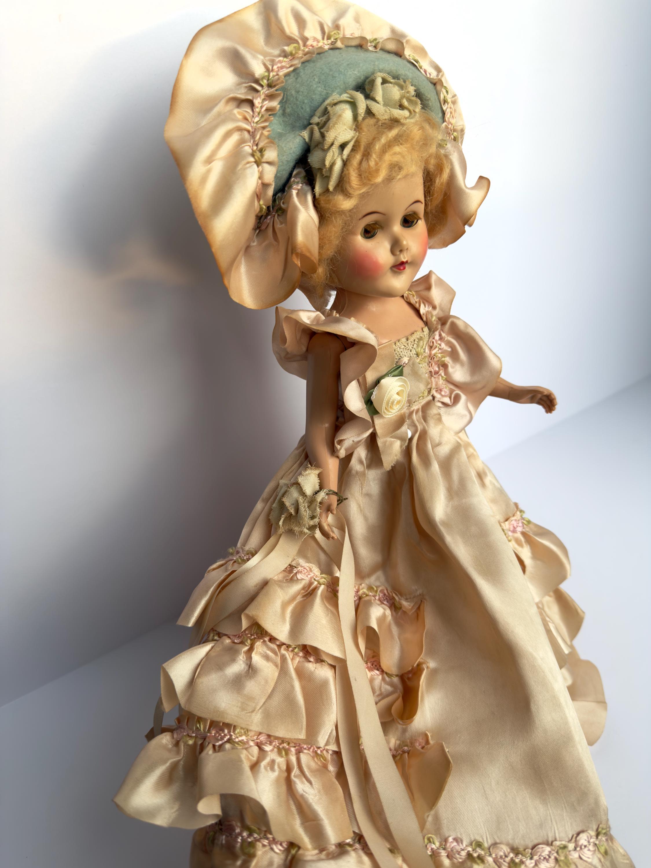 Antique Composition Doll – 1915-1925, Original Dress & Bonnet - Etsy